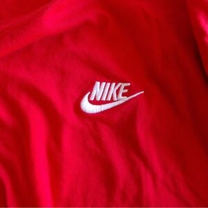 Nike Bright Red Tee with White Logo